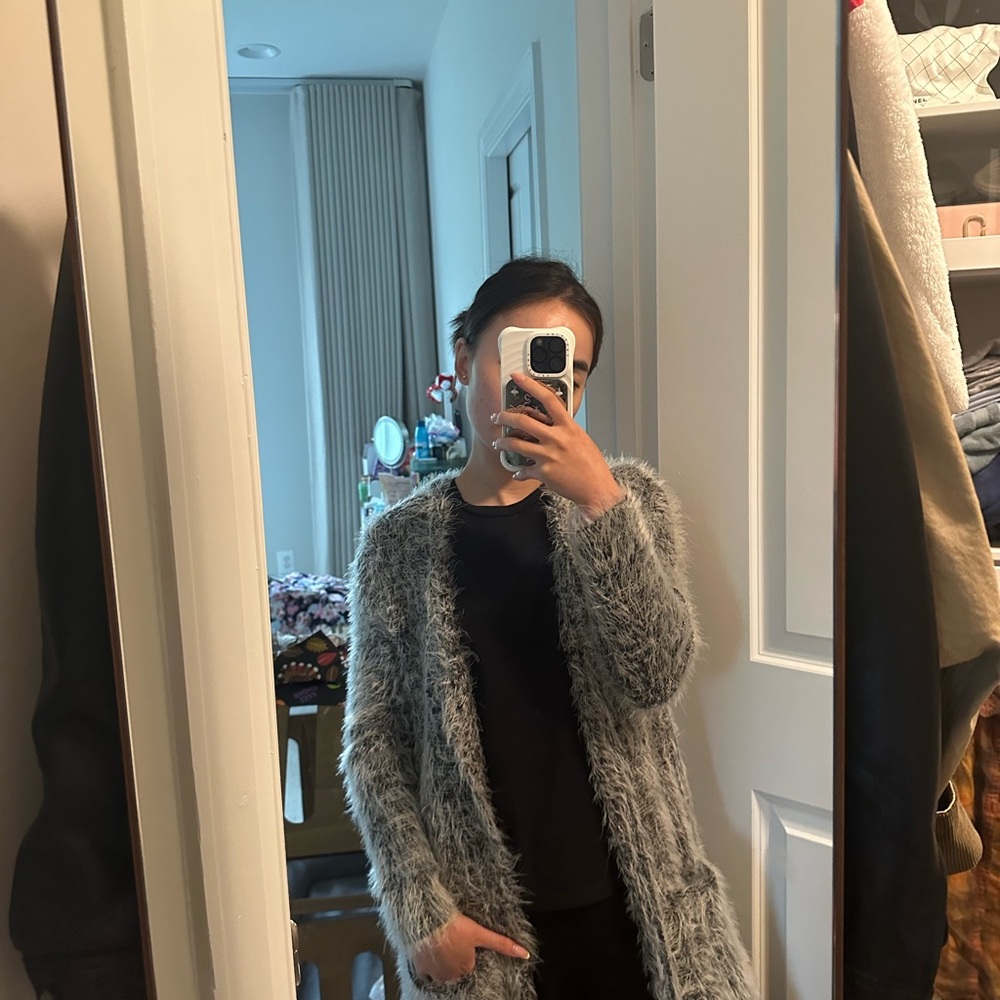 H&M Fuzzy Gray Women's Cardigan